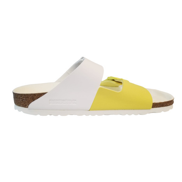 NIB$160 BIRKENSTOCK Arizona Split Leather White Yellow US 9-9.5 - Picture 4 of 11